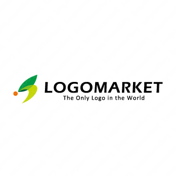 若葉と飛躍と妖精のロゴ