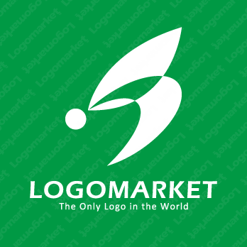 若葉と飛躍と妖精のロゴ