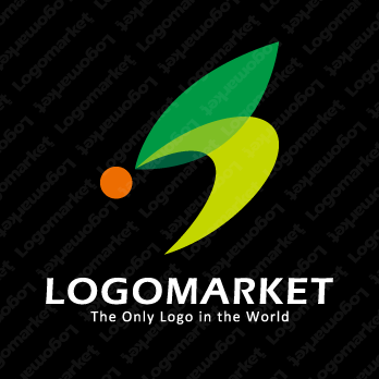 若葉と飛躍と妖精のロゴ