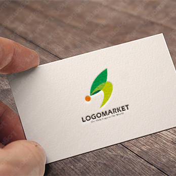 若葉と飛躍と妖精のロゴ