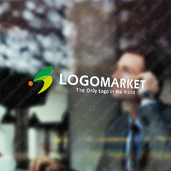 若葉と飛躍と妖精のロゴ