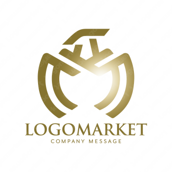 Mとイーグルと威厳のロゴ