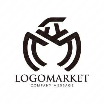 Mとイーグルと威厳のロゴ