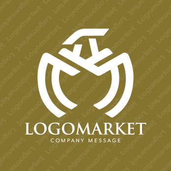 Mとイーグルと威厳のロゴ