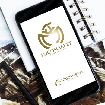 Mとイーグルと威厳のロゴ