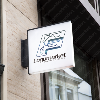 Fと機械的と電子回路のロゴ