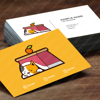 みかんとこたつと猫のロゴ