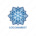 雪と結晶と氷のロゴ