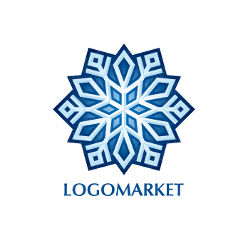 雪と結晶と氷のロゴ