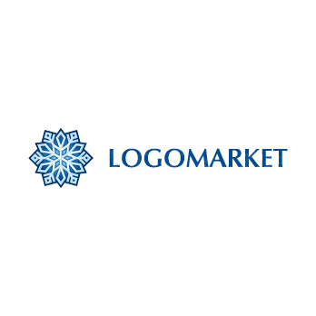 雪と結晶と氷のロゴ