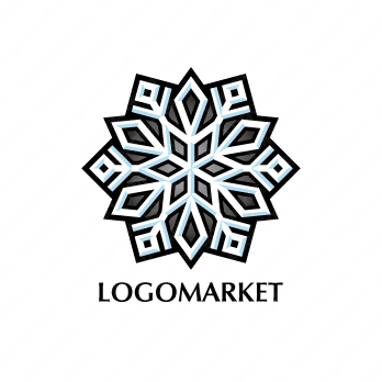 雪と結晶と氷のロゴ