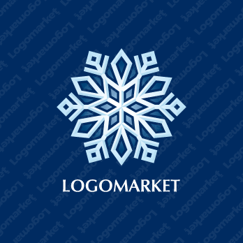 雪と結晶と氷のロゴ