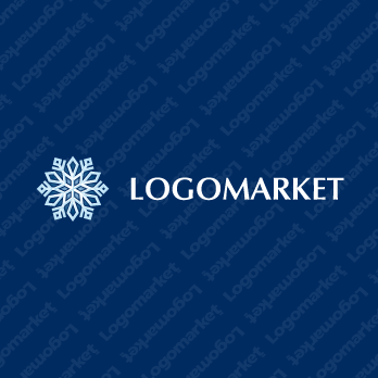 雪と結晶と氷のロゴ