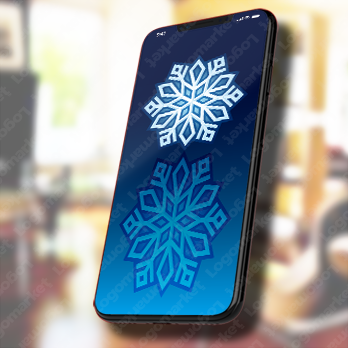 雪と結晶と氷のロゴ