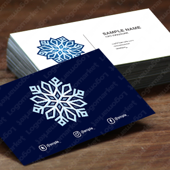 雪と結晶と氷のロゴ