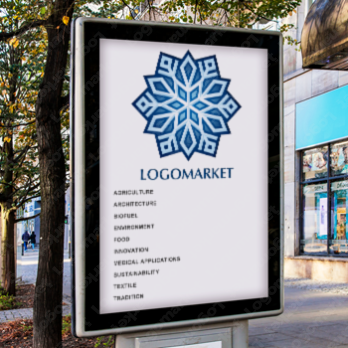 雪と結晶と氷のロゴ