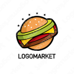 球とファーストフードとパンのロゴ