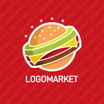 球とファーストフードとパンのロゴ
