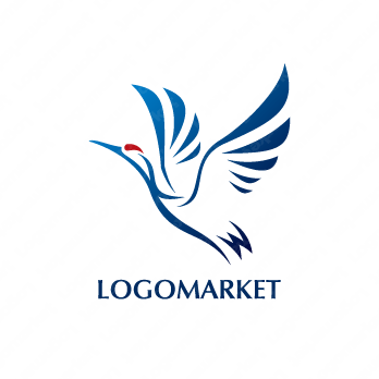 鶴と鳥と翼のロゴ