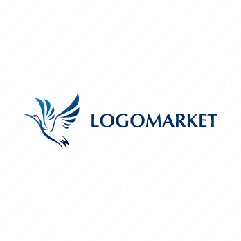 鶴と鳥と翼のロゴ