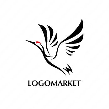 鶴と鳥と翼のロゴ