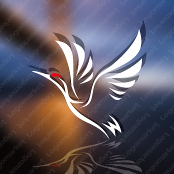 鶴と鳥と翼のロゴ