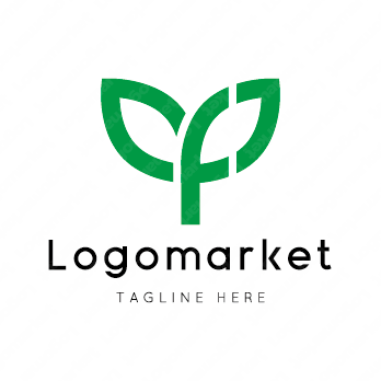 Fとfと双葉のロゴ