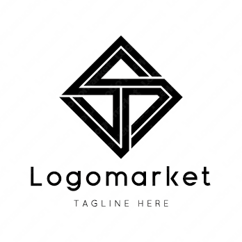 Tとtと菱形のロゴ