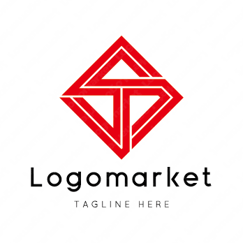 Tとtと菱形のロゴ