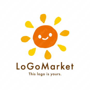 太陽と笑顔と虹のロゴ