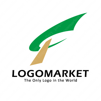 木と矢印と成長のロゴ