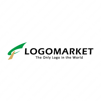 木と矢印と成長のロゴ