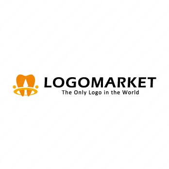 歯とサポートとクラウンのロゴ