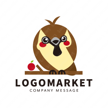 雀とキャラクターと親しみやすいのロゴ