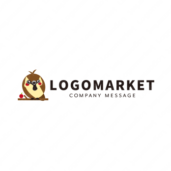 雀とキャラクターと親しみやすいのロゴ