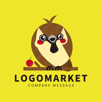 雀とキャラクターと親しみやすいのロゴ