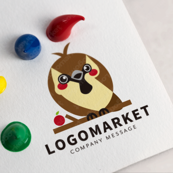雀とキャラクターと親しみやすいのロゴ