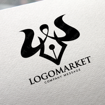 牛と万年筆とクールのロゴ