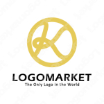 円と結び目とハンドルのロゴ