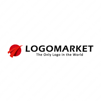 日の丸と矢印と情熱のロゴ