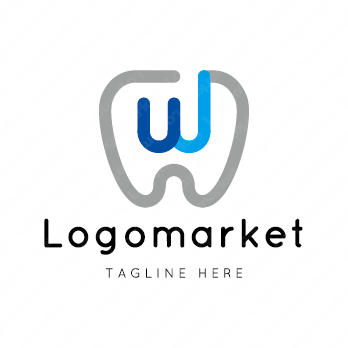 Wとwと歯のロゴ