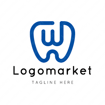 Wとwと歯のロゴ