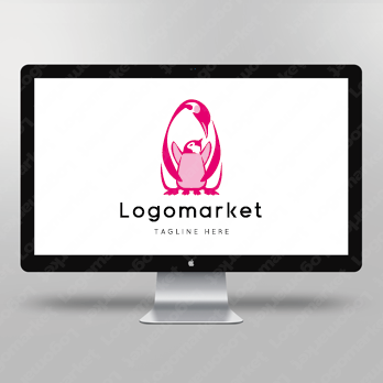 ペンギンと親子と母子のロゴ