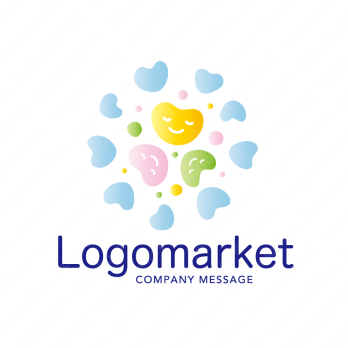 ハートとコミュニケーションと優しいのロゴ