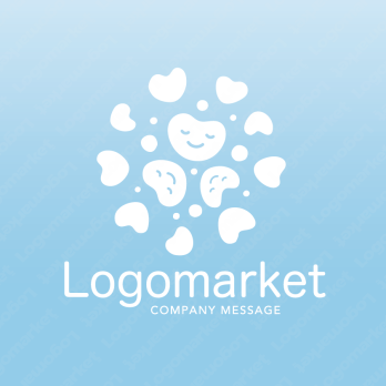 ハートとコミュニケーションと優しいのロゴ