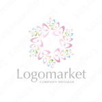 ハートと花とビューティーのロゴ