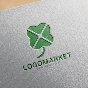 四つ葉と輝きと幸福のロゴ