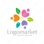 人とハートと花のロゴ