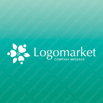 人とハートと花のロゴ