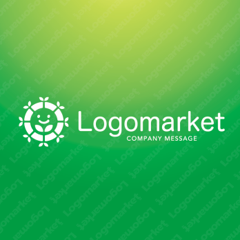 若葉と成長とカラフルのロゴ